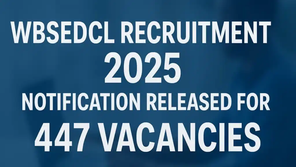 WBSEDCL Recruitment 2025