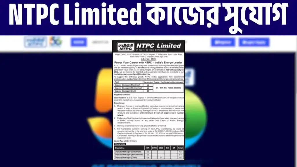 NTPC Deputy Manager Recruitment 2025