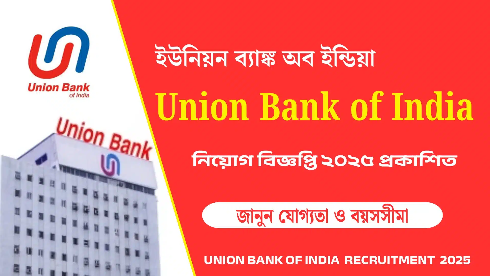 UNION BANK OF INDIA RECRUITMENT 2025