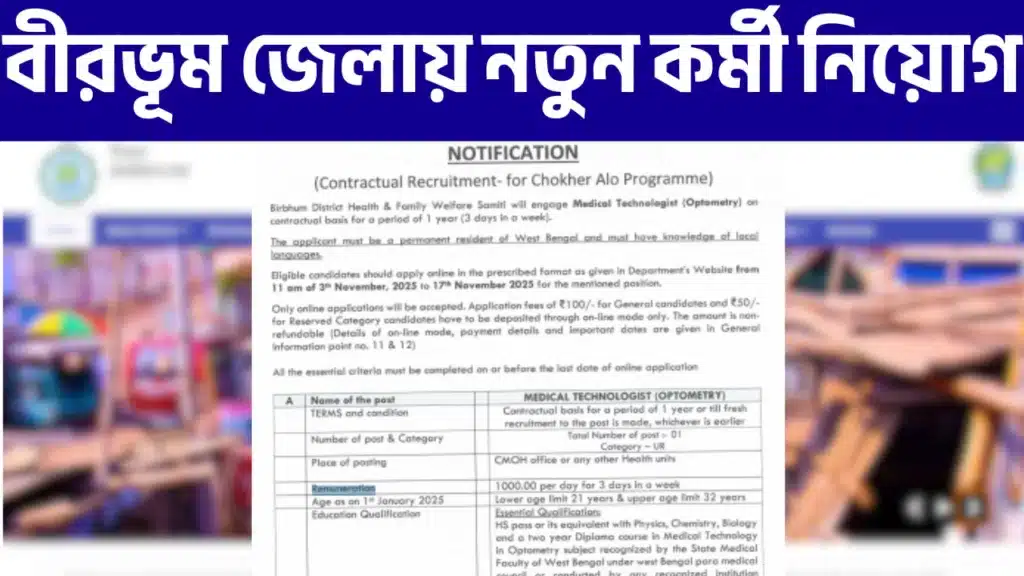 Birbhum District Recruitment 2025