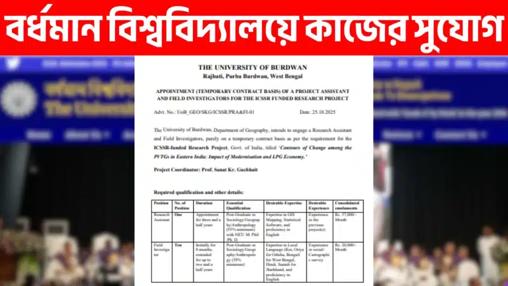 Burdwan University Recruitment 2025