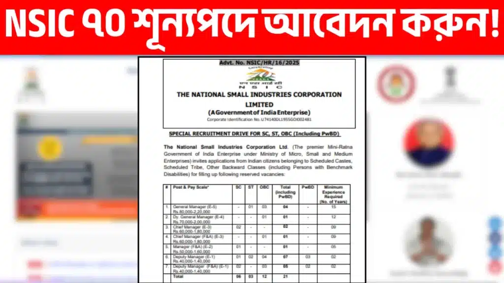 NSIC Recruitment 2025