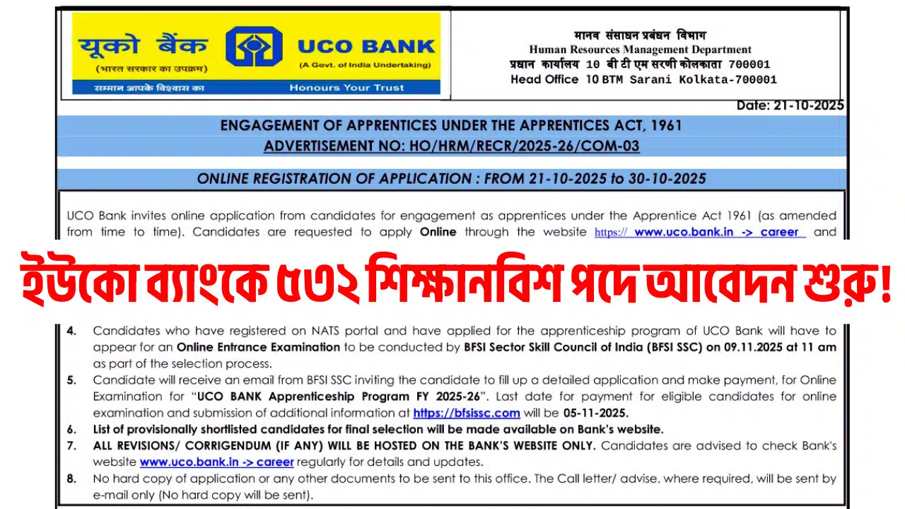 UCO-Bank-Apprentice-Recruitment-2025